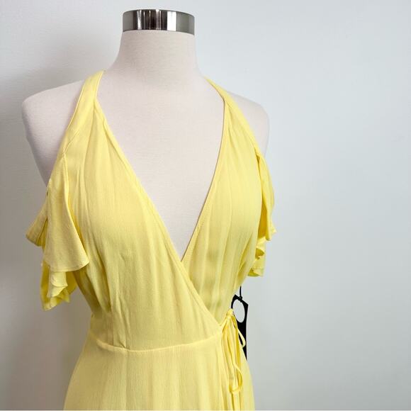 Privacy Please Acme Dress Yellow Wrap Maxi size XS NWT - Picture 6 of 10